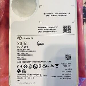 Seagate 20TB Exos X20 Hard Drive